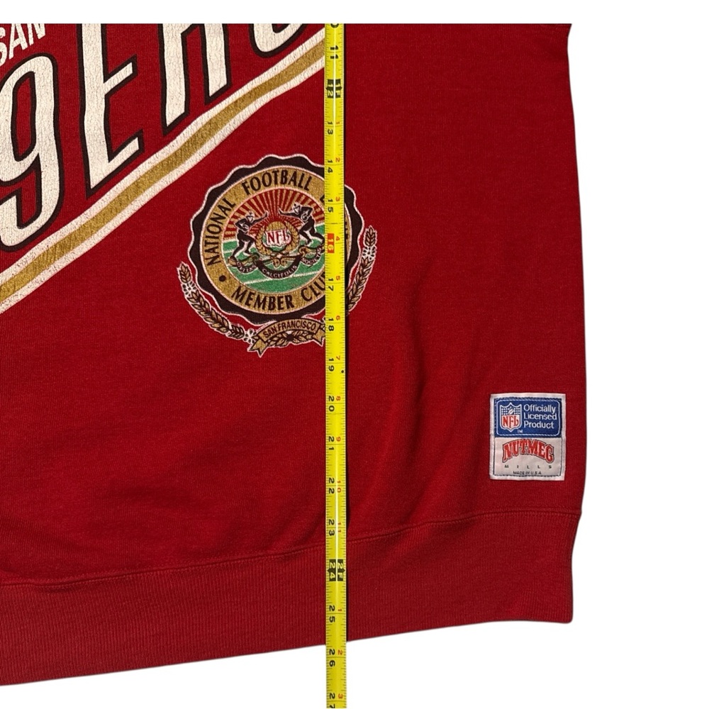 VTG San Francisco 49ers Red Sweater Made in USA XL - Picture 5 of 6